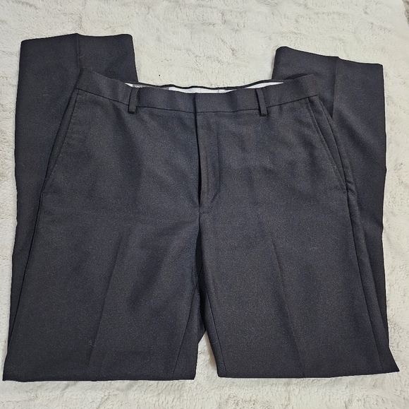 Michael Brandon Black Strait Front Slim Fit  Dress Pants Size 34X 32 - Picture 1 of 3